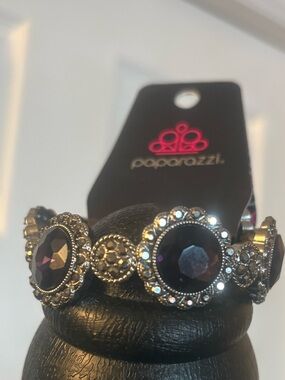Paparazzi Purple-Black Vintage Glam Bracelet